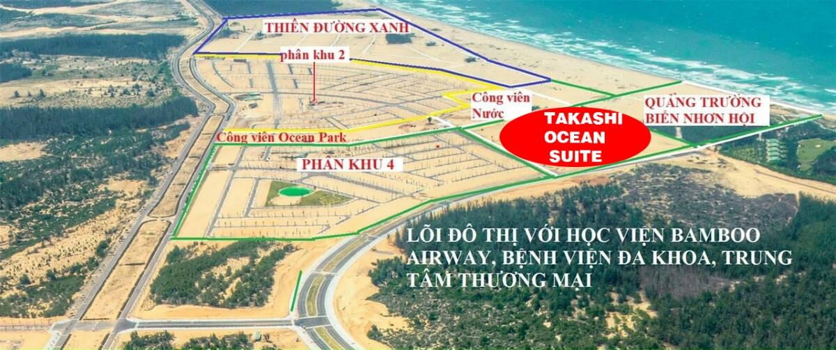 Takashi Ocean Suite Quy Nhơn 9 Mặt bằng các phân khu dự án Takashi Ocean Suite