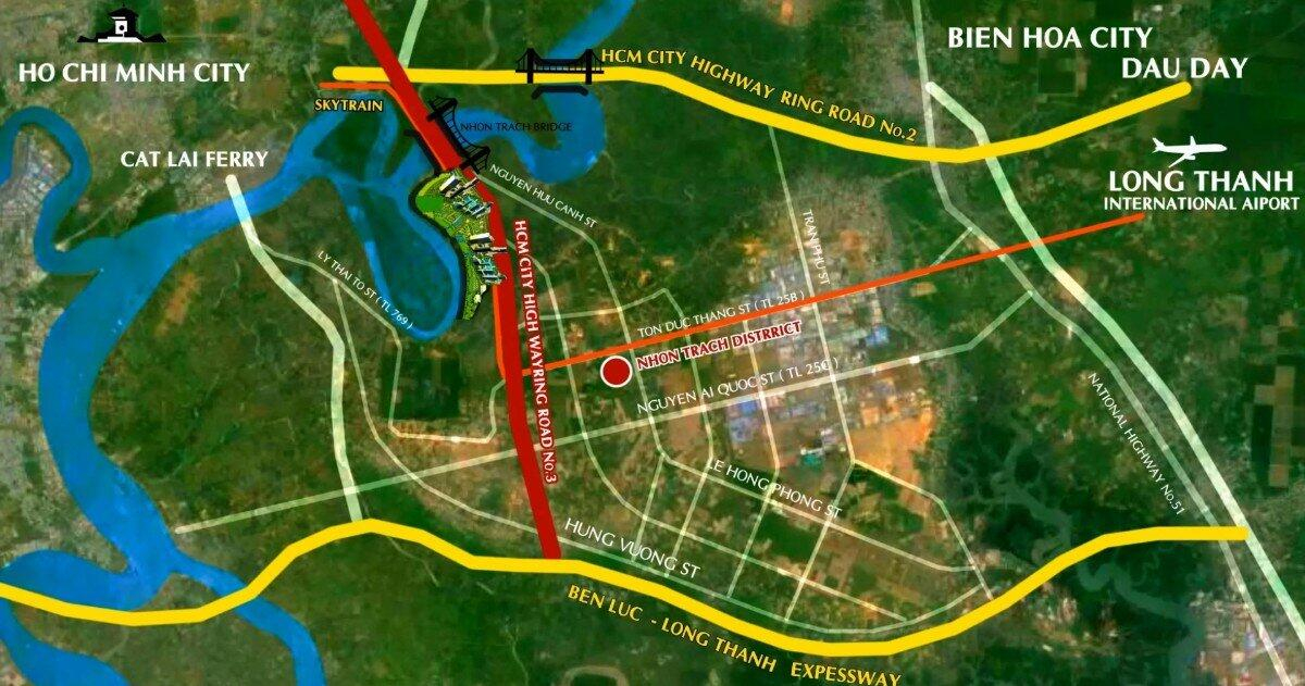 Vị trí Khu đô thị Long Tân Nhơn Trạch