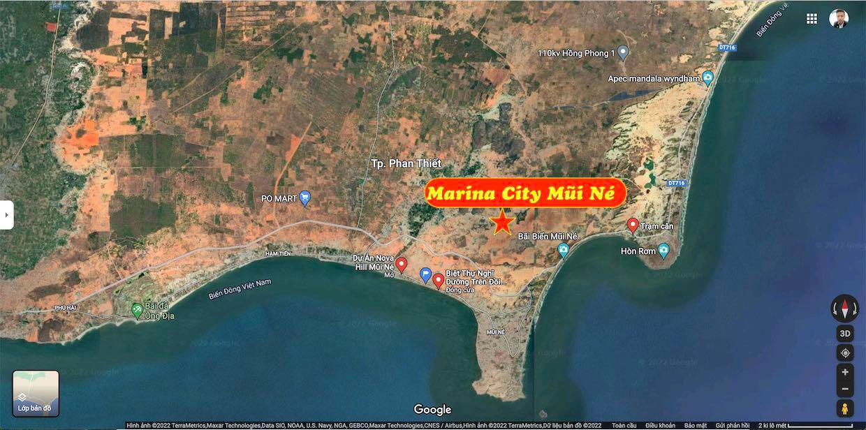 Marina City Mũi Né 8 Vị trí dự án Marina City Mũi Né
