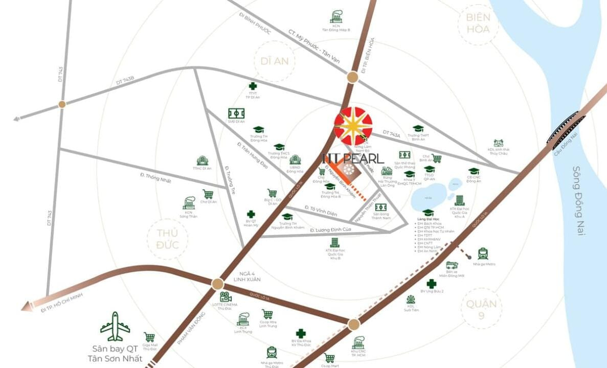 Vị trí - Kết nối giao thông dự án HT Pearl Hưng Thịnh