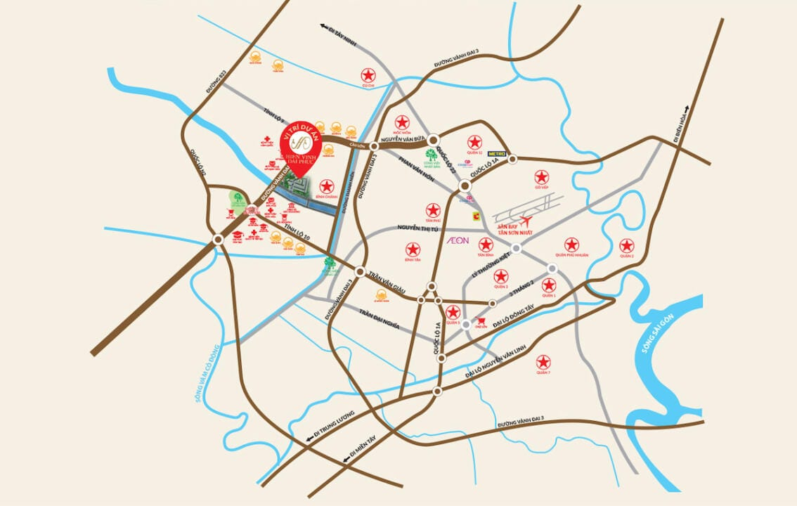 Vị trí khu dân cư Hiển Vinh Đại Phúc Long An