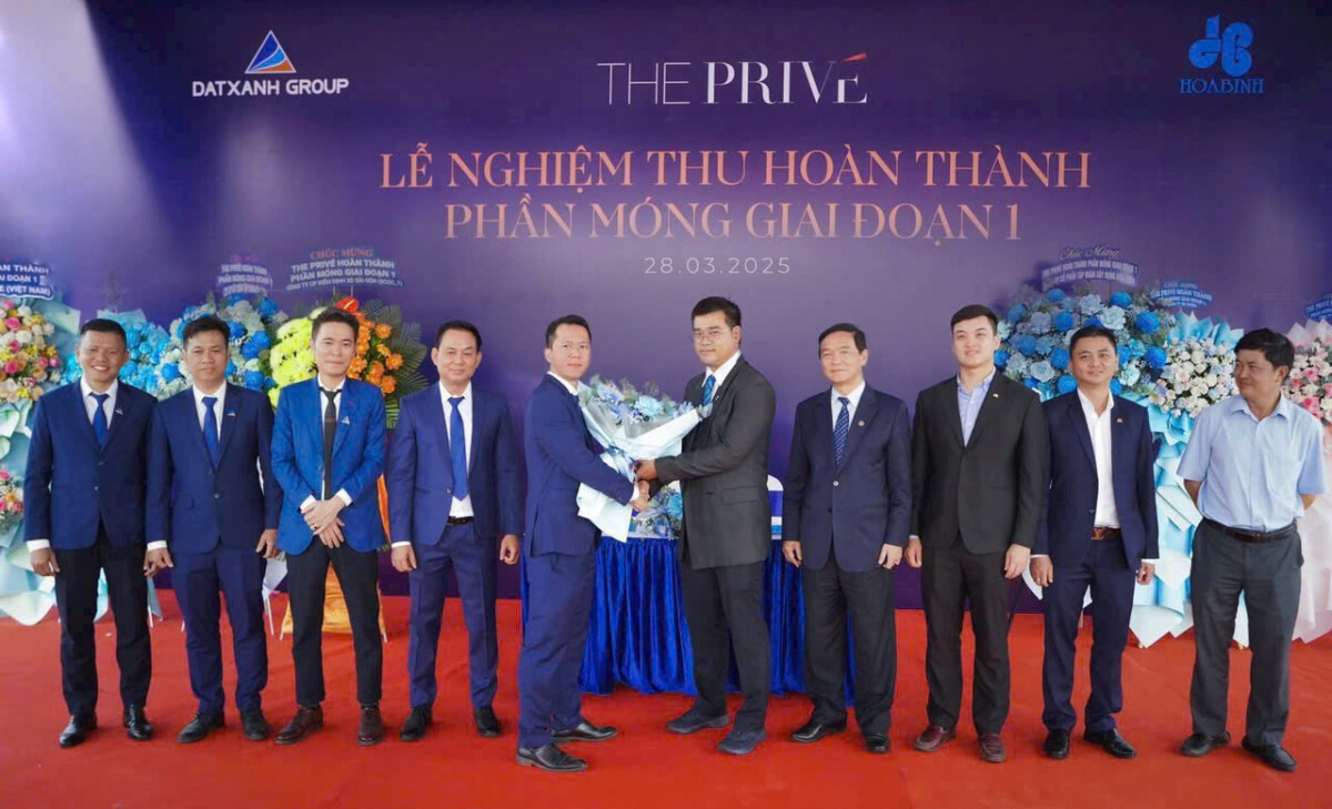 The Privé Chính Thức Hoàn Tất Phần Móng Giai Đoạn 1 5 The Prive danh dau cot moc quan trong voi le nghiem thu hoan thanh phan mong giai doan 1 5