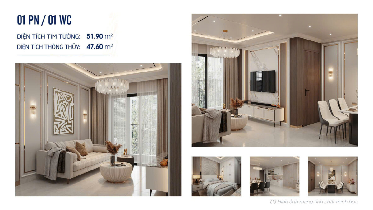 SymLife Thuận An 80 Phối cảnh cản hộ 1 Phòng Ngủ Symlife thuận an