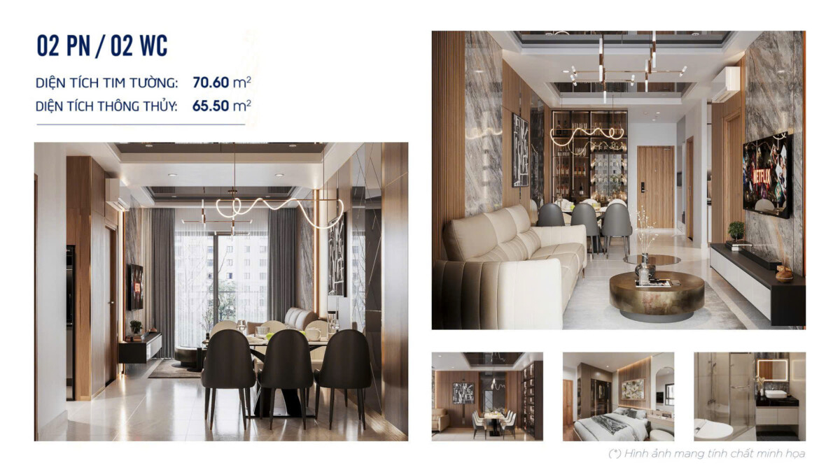 SymLife Thuận An 82 Phối cảnh Căn Hộ Mẫu Symlife 2 Phòng Ngủ DT 70m2