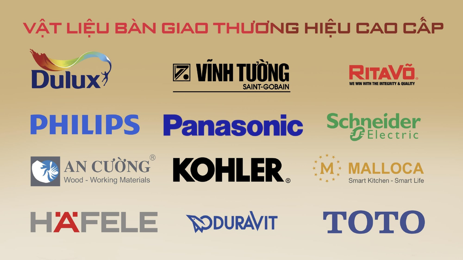 Vật liệu bàn giao Maison Grand