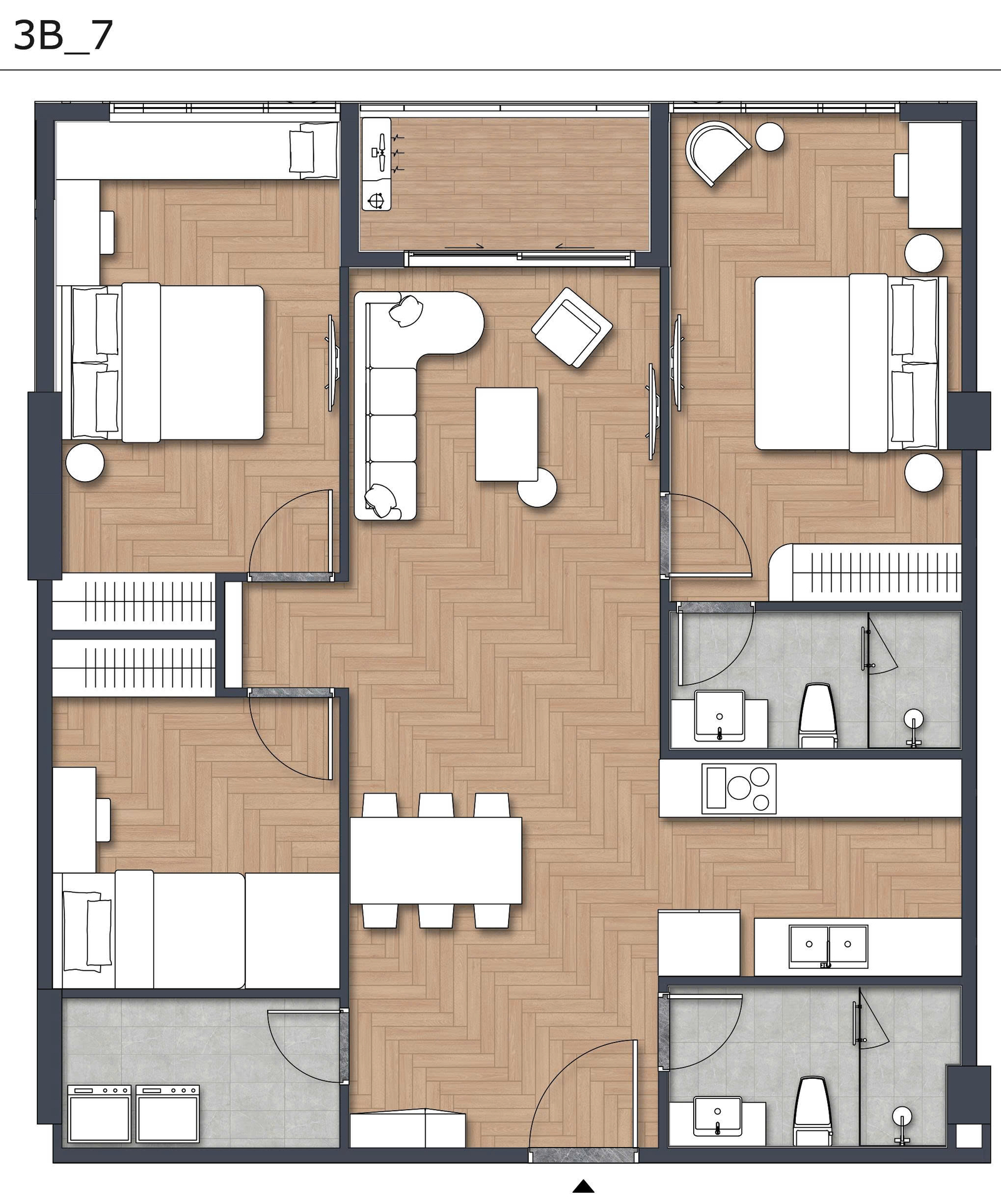 Căn Hộ 3PN Green Skyline Căn Hộ 3PN Green Skyline