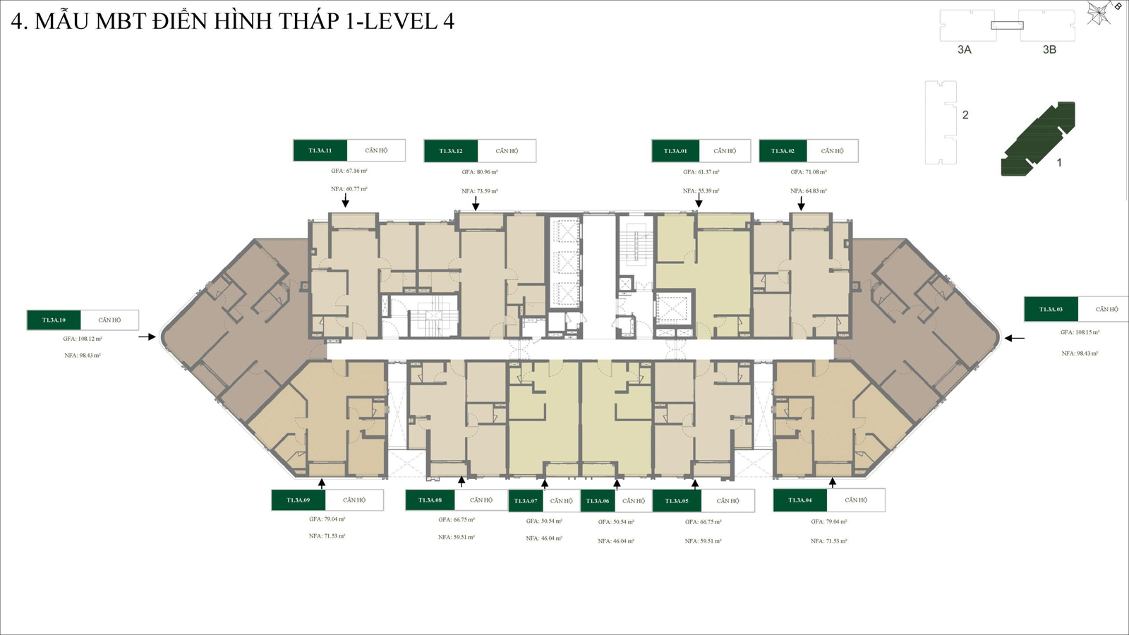 Green Skyline 44 Mặt Bằng Tháp 1 Tầng 4