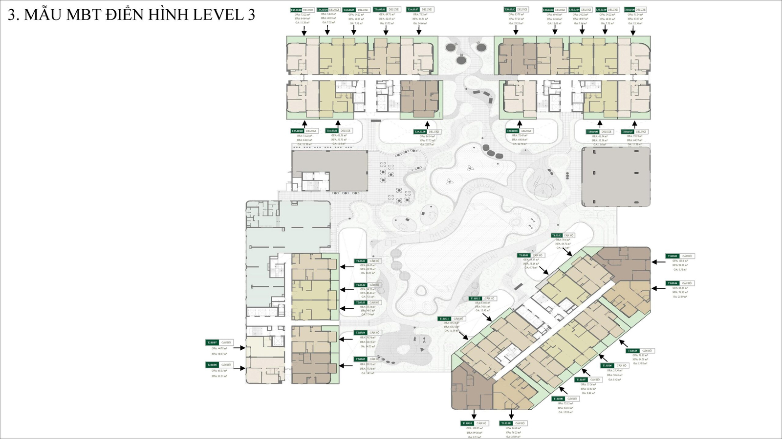 Green Skyline 43 Mặt bằng tầng 3 Green Skyline