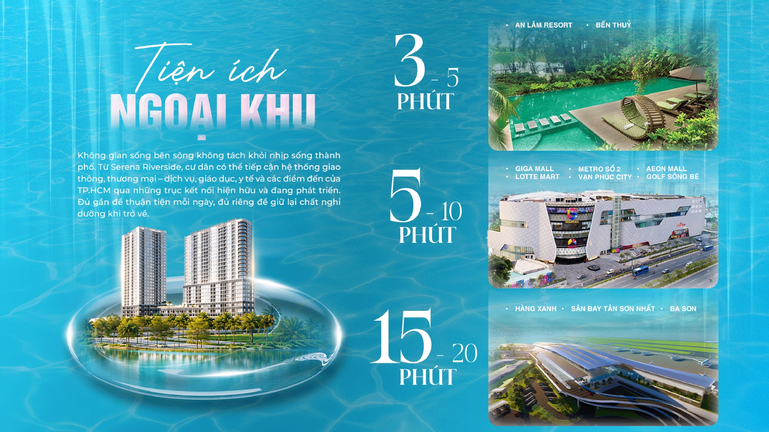 SERENA RIVERSIDE 36 Tiện ích ngoại khu Serena Riverside